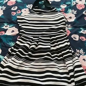 Criss Cross back stripped dress